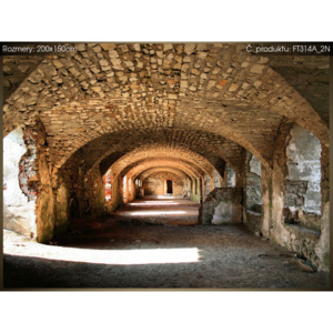 Fototapeta Hradná valená klenba s lunetami 200x150cm FT314A_2N (Rôzne varianty)