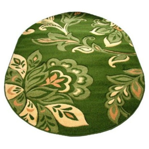 Kusový koberec Flowery zelený ovál, Velikosti 80x150cm