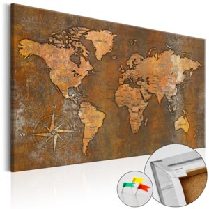 Obraz na korku - Rusty World [Cork Map] 60x40