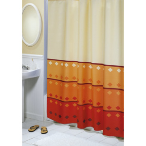 Brotex Kúpeľňový záves Geometria oranžová