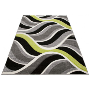 Kusový koberec Moderné vlny zelený, Velikosti 60x100cm
