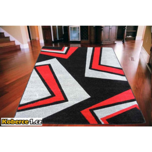 Kusový koberec Matis čiernočervený, Velikosti 140x190cm