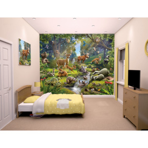 Walltastic 3D Tapeta Animals of forest, Rozmer 244cm x 305cm
