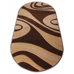 Kusový koberec Rico hnedý ovál, Velikosti 160x220cm