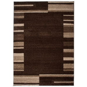 Luxusný kusový koberec pruhy v okraji hnedý, Velikosti 240x330cm