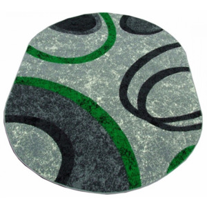 Kusový koberec PP Artis zelený ovál, Velikosti 80x150cm
