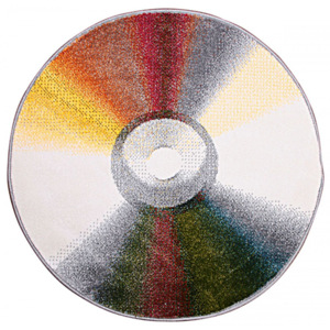 Kusový koberec Disk sivý kruh, Velikosti 100x100cm