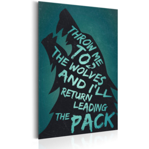Kovový plagát - Life Manifesto: Throw me to the wolves [Allplate] 31x46