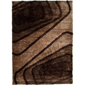 Luxusný kusový koberec Tvary 3D hnedý, Velikosti 160x220cm