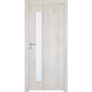 Interiérové dvere Sierra presklené, 80 L, dub snežný