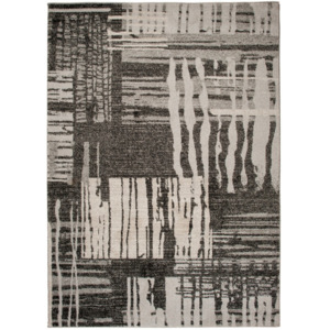 Kusový koberec Obdĺžniky čierny, Velikosti 60x100cm