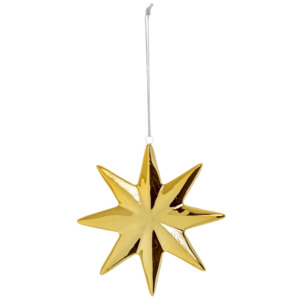 Vianočná ozdoba Gold Star Porcelain