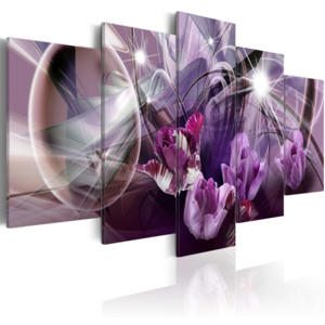 Obraz - Purple of tulips 200x100