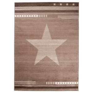 Kusový koberec Hviezda hnedý, Velikosti 80x150cm