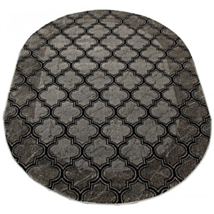 Kusový koberec Isabel čierny ovál, Velikosti 133x190cm