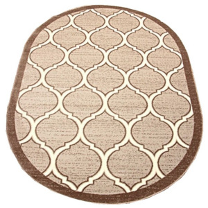 Kusový koberec Mirabelo béžový ovál, Velikosti 133x190cm