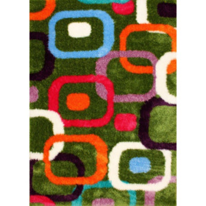 Kusový koberec Shaggy vlas 30 mm Pay zelený, Velikosti 80x150cm