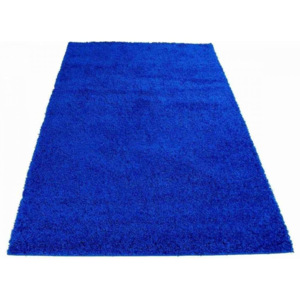 Kusový koberec Shaggy vlas 50 mm tmavo modrý, Velikosti 80x150cm