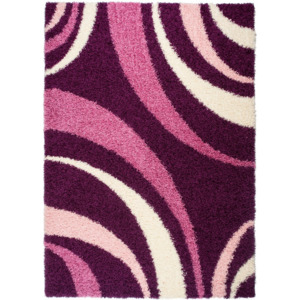 Kusový koberec Shaggy Ilaria fialový, Velikosti 80x150cm