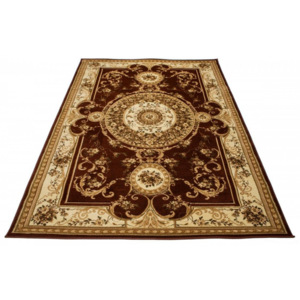 Kusový koberec klasický vzor 3 hnedý, Velikosti 70x140cm