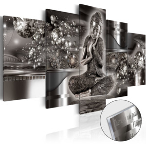 Obraz na akrylátovom skle - Silver Serenity [Glass] 100x50