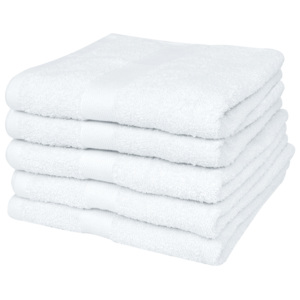 Hotelové uteráky sada 50ks bavlna 400 g/m² 30x30cm biele