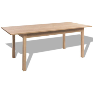 Rozkladací jedálenský stôl, svetlo hnedý, 120/160x70x76.5 cm
