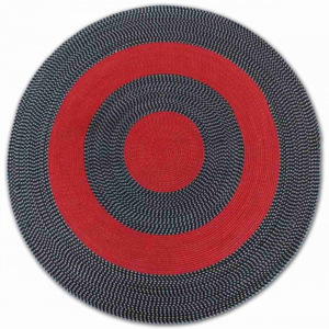 Obojstranný koberec Omega červený kruh, Velikosti 70x70cm