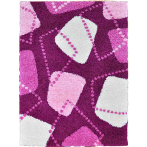 Kusový koberec Shaggy Luna Gerta fialový, Velikosti 80x150cm