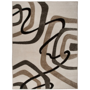 Kusový koberec moderné tvary krémový, Velikosti 60x100cm