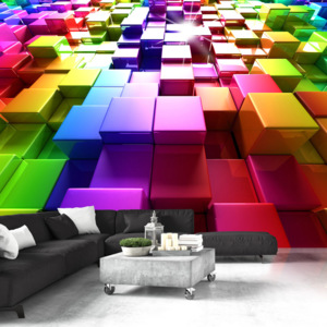 Fototapeta - Colored Cubes 100x70 cm