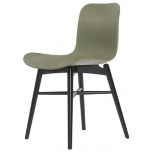 Zelená jedálenská stolička NORR11 Langue Dark