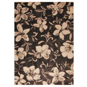 Kusový koberec Kvety hnedý, Velikosti 140x200cm