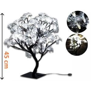 Dekoratívne LED osvetlenie - strom s kvetmi, studená biela
