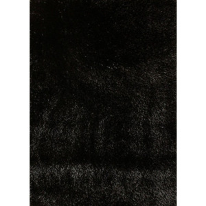 Kusový koberec Shaggy vlas 30 mm Pat čierny, Velikosti 140x190cm