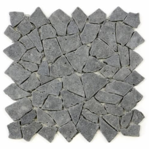 Mozaika Garth z andezitu - čierna / tmavo sivá- obklady 1 m2