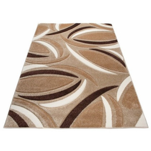 Kusový koberec Moderné tvary 4 béžový, Velikosti 60x100cm