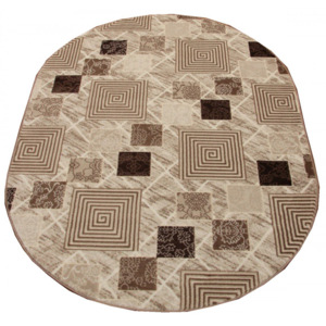 Kusový koberec Venia béžový ovál, Velikosti 133x190cm