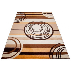 Kusový koberec V krúžkoch krémový, Velikosti 120x170cm