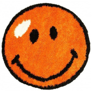 Kusový koberec Shaggy vlas 30mm Smile oranžový, Velikosti 67x67cm