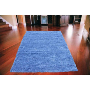 Kusový koberec Shaggy vlas 50mm modrý, Velikosti 200x290cm