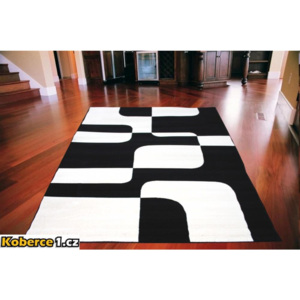 Kusový koberec PP Labyrint čierny, Velikosti 160x230cm