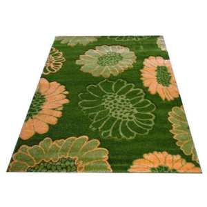 Kusový koberec Veľké kvety zelený, Velikosti 140x190cm
