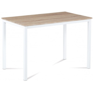 Tablo - Jedálenský stôl 110x70cm (biely kov/sonoma)