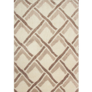 Kusový koberec Shaggy vlas 30 mm Leovos krémový, Velikosti 60x100cm
