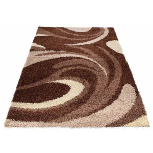 Kusový koberec Shaggy Gaia hnedý, Velikosti 60x100cm