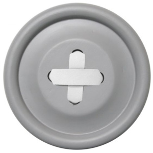 Drevený vešiak Button Grey/white 18 cm