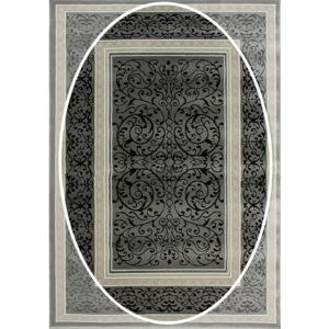 Kusový koberec Fox sivý ovál, Velikosti 160x220cm