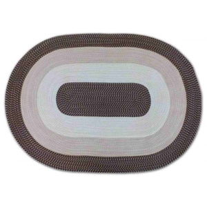 Obojstranný koberec Omega hnedý ovál, Velikosti 120x170cm
