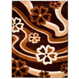 Kusový koberec Kvietočky 2 hnedý, Velikosti 80x150cm